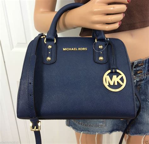 michael kors navy purse sale|blue jean Michael Kors purse.